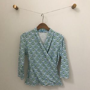 J. McLaughlin 3/4 length sleeve top